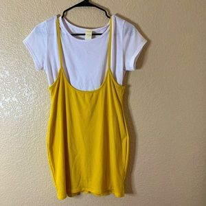 BRAND NEW!!! Short rue21 yellow and white dress
